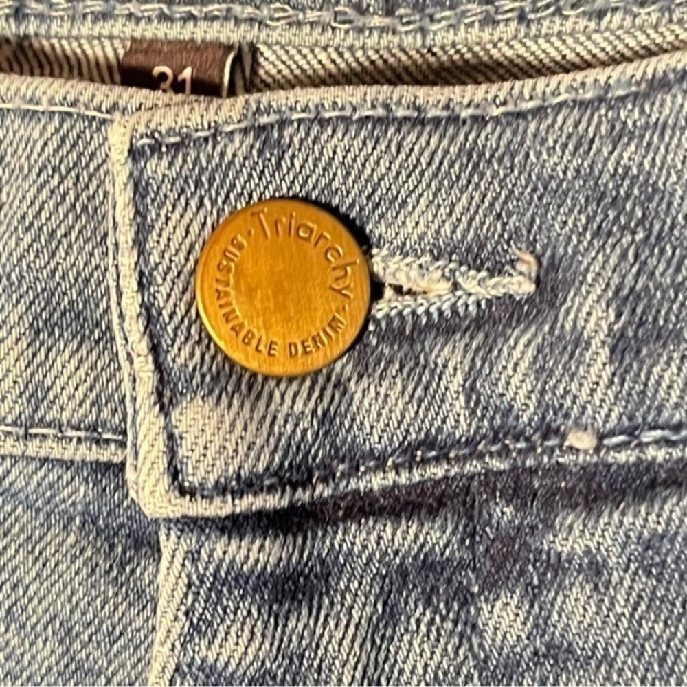Triarchy V High‎ Rise Straight Leg Blue Jean Women 34x30.5" Zip 5 Pocket - Picture 5 of 16